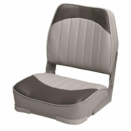 THE WISE 8WD734PLS-664 Low Back Economy Fishing Boat Seat - Grey & Charcoal 3001.6296